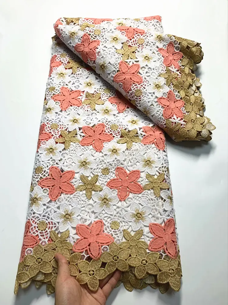 LTSG21 Wholesale African guipure cord lace fabric,lovely flowers embroidered water soluble lace fabric for party/wedding dress
LTSG21 Wholesale African guipure cord lace fabric,lovely flowers embroidered water soluble lace fabric for party/wedding dress