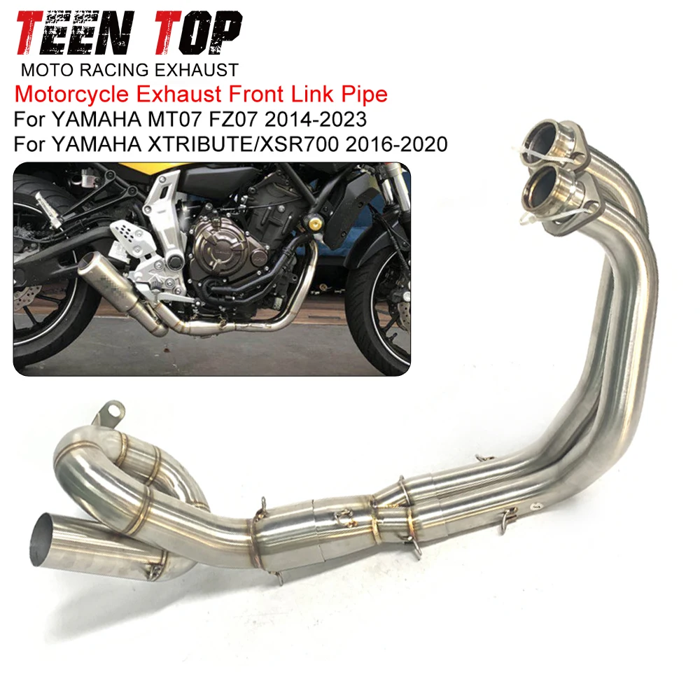 For YAMAHA MT07 FZ07 XTRIBUTE XSR700 Exhaust Elbow Front Link Pipe 51mm Motorcycle MT07 Exhaust Pipe XSR 700 2016-2020 Steel
For YAMAHA MT07 FZ07 XTRIBUTE XSR700 Exhaust Elbow Front Link Pipe 51mm Motorcycle MT07 Exhaust Pipe XSR 700 2016-2020 Steel