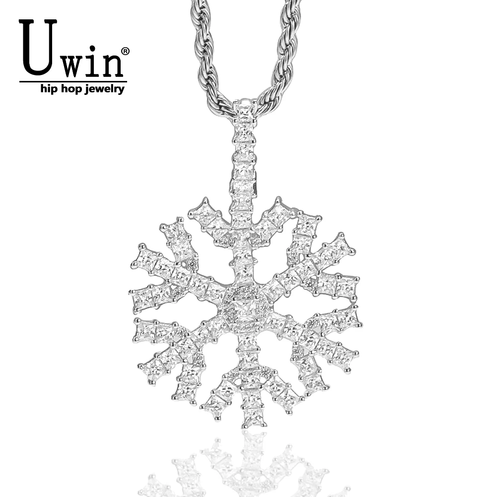 Uwin Snowflake Pendant Iced Out Cubic Zirconia Baguette Stone Necklace For Women Fashion Charm Hip Hop Jewelry Christmas Gift
Uwin Snowflake Pendant Iced Out Cubic Zirconia Baguette Stone Necklace For Women Fashion Charm Hip Hop Jewelry Christmas Gift