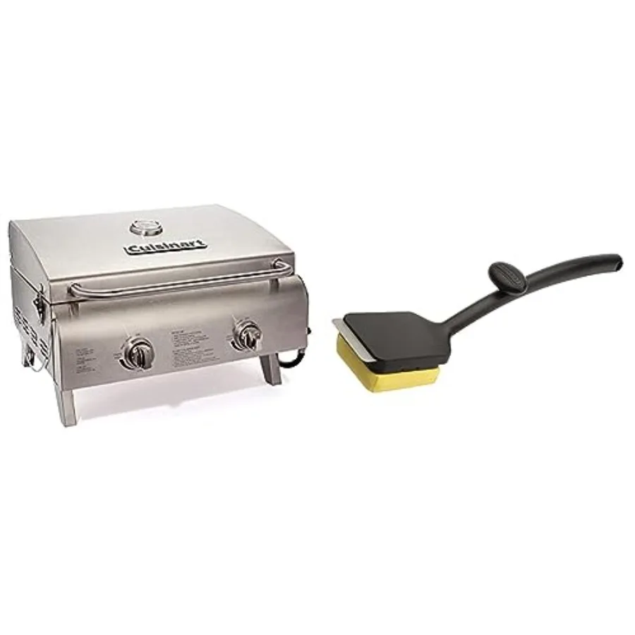 Chef's Style Portable Propane Tabletop 20000 BTU Professional Gas Grill with CCB-1000 Grill Renew Steam Cleaner Brush in Stainl
Chef's Style Portable Propane Tabletop 20000 BTU Professional Gas Grill with CCB-1000 Grill Renew Steam Cleaner Brush in Stainl