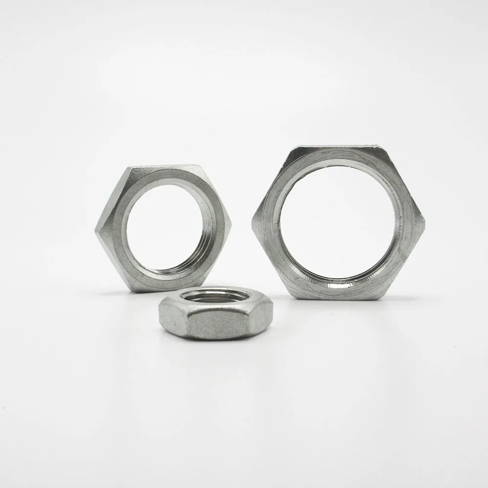BSP Thread Hex Thin Lock Nut 304 Stainless Steel Pipe Fitting 1/8" 1/4" 3/8" 1/2" 3/4" 1" 1-1/4" 1-1/2" 2"
BSP Thread Hex Thin Lock Nut 304 Stainless Steel Pipe Fitting 1/8" 1/4" 3/8" 1/2" 3/4" 1" 1-1/4" 1-1/2" 2"