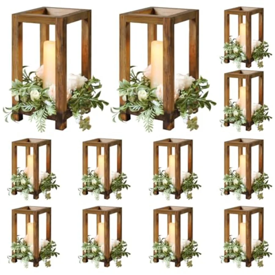 12Pcs Wooden Lanterns Wedding Centerpiece for Decorative Rustic Candle Holder Decorative for Wedding Party Flameless Candle Lan
12Pcs Wooden Lanterns Wedding Centerpiece for Decorative Rustic Candle Holder Decorative for Wedding Party Flameless Candle Lan