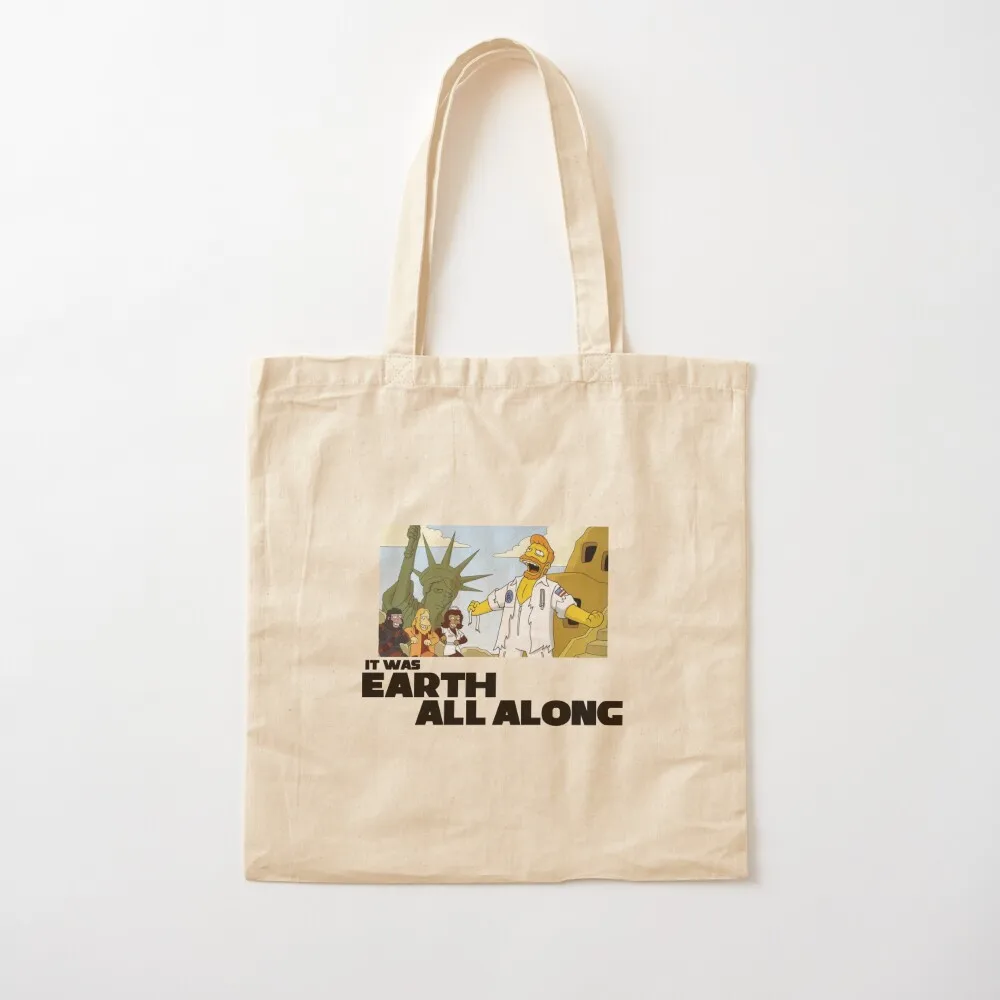 It was Earth all along Tote Bag Women's shopper tote bag university eco bag folding handbag
It was Earth all along Tote Bag Women's shopper tote bag university eco bag folding handbag