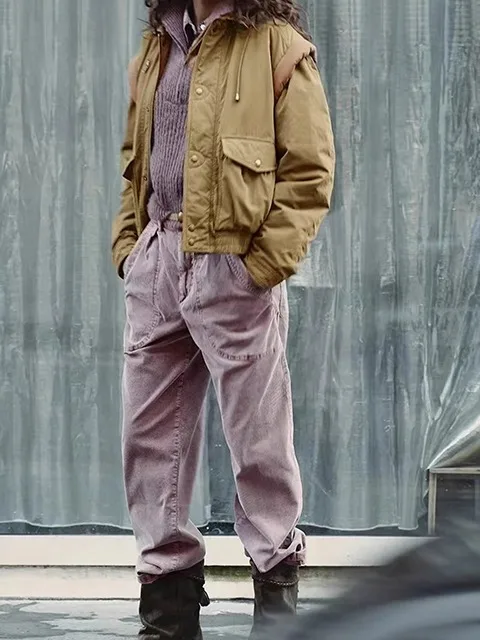 Новинка осенне-зимнего сезона 2025: Женский жилет из хлопка с цветными блоками, съемными рукавами (два способа ношения), свободного кроя, в рабочем стиле, с утяжкой на талии
Новинка осенне-зимнего сезона 2025: Женский жилет из хлопка с цветными блоками, съемными рукавами (два способа ношения), свободного кроя, в рабочем стиле, с утяжкой на талии