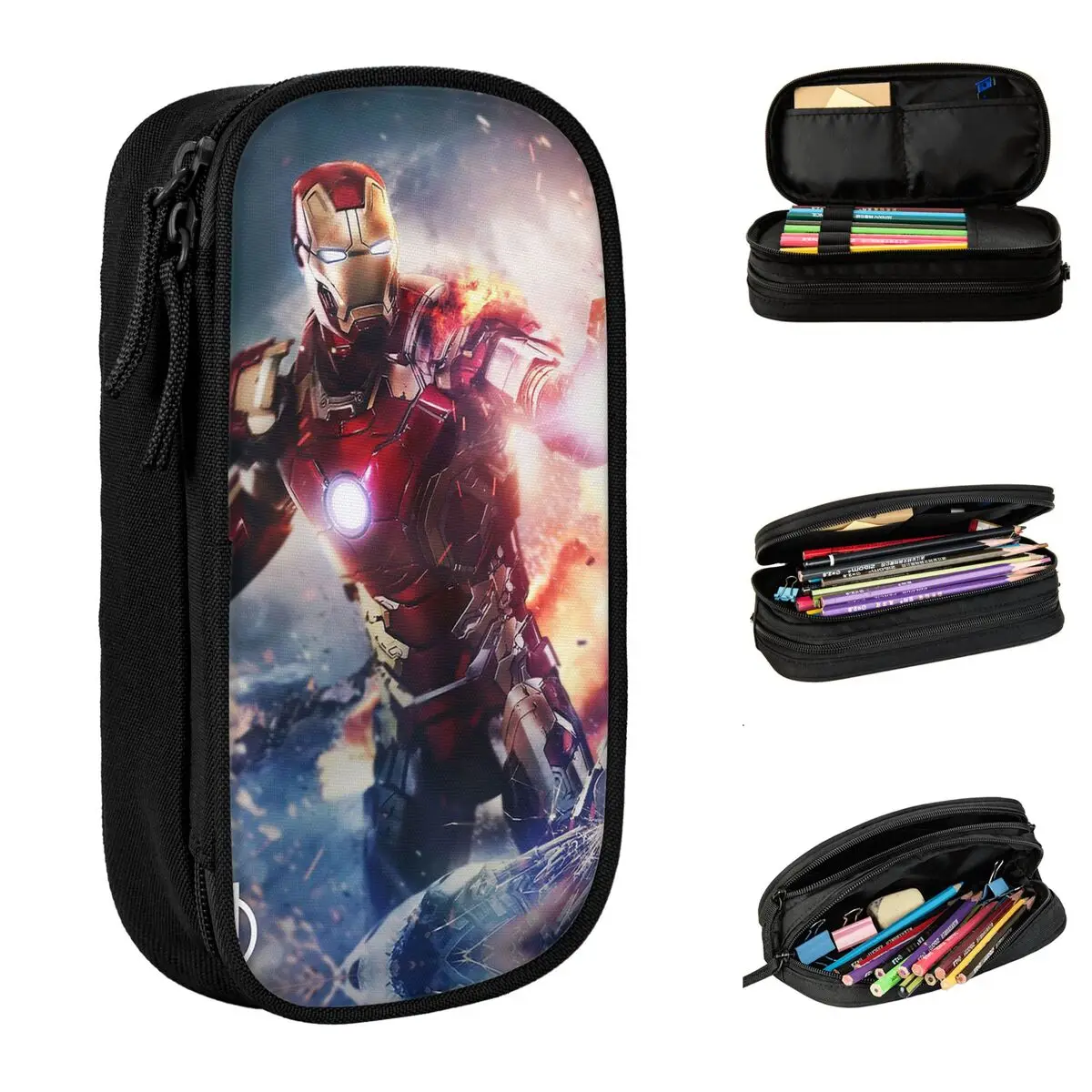 Iron Man Pencil Pouch for Kids Girls Boys Double Layer Pencil Box Girl Make Up Bag
Iron Man Pencil Pouch for Kids Girls Boys Double Layer Pencil Box Girl Make Up Bag