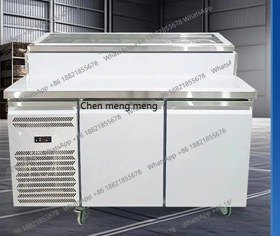 Pizza Refrigerated Cabinet Stainless Steel Air-Cooled Salad Cabinet Kitchen Equipment Freezer Workbench Refrigerator with Slots
Pizza Refrigerated Cabinet Stainless Steel Air-Cooled Salad Cabinet Kitchen Equipment Freezer Workbench Refrigerator with Slots