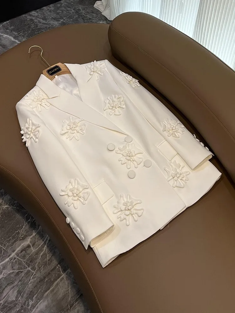 Faionable Double-breasted Suit Jaet with 3D Flower Decoration Heavy Work Celebri Endorsed Sle Commute-friendly Design
Faionable Double-breasted Suit Jaet with 3D Flower Decoration Heavy Work Celebri Endorsed Sle Commute-friendly Design