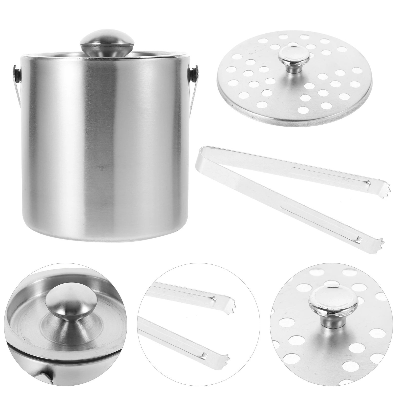 Double-layer Thickened Ice Bucket Container Chiller with Lid for Parties Tongs Buckets Bars
Double-layer Thickened Ice Bucket Container Chiller with Lid for Parties Tongs Buckets Bars
