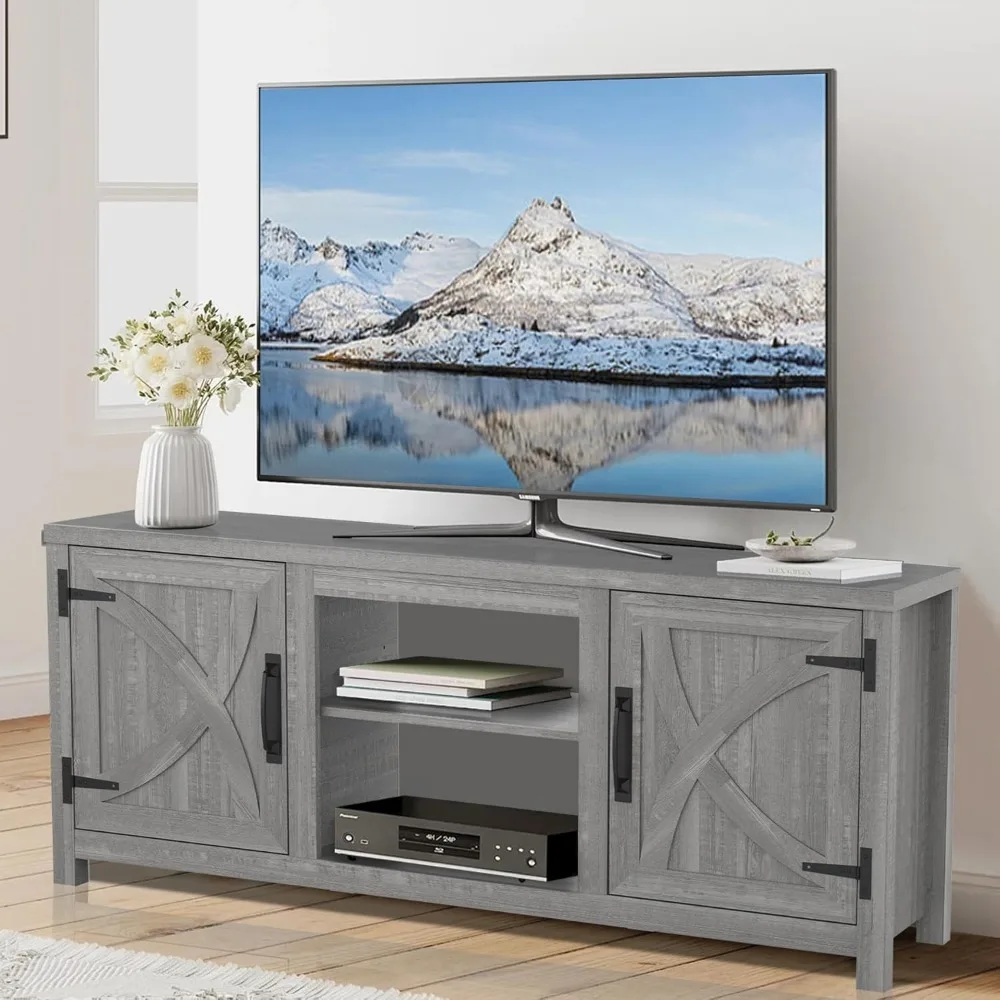 TV Stand for 65 Inch TVs, Farmhouse Entertainment Center with Storage Cabinets and Open Shelf, Rustic TV Cabinet Media Console T
TV Stand for 65 Inch TVs, Farmhouse Entertainment Center with Storage Cabinets and Open Shelf, Rustic TV Cabinet Media Console T