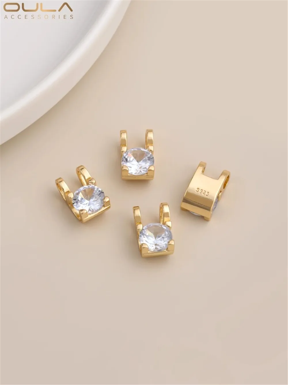 14K Gold-Color Plated Inlaid with 8mm Zircon Double Ear Pendant Diy Handmade Bracelet Necklace String Accessories
14K Gold-Color Plated Inlaid with 8mm Zircon Double Ear Pendant Diy Handmade Bracelet Necklace String Accessories