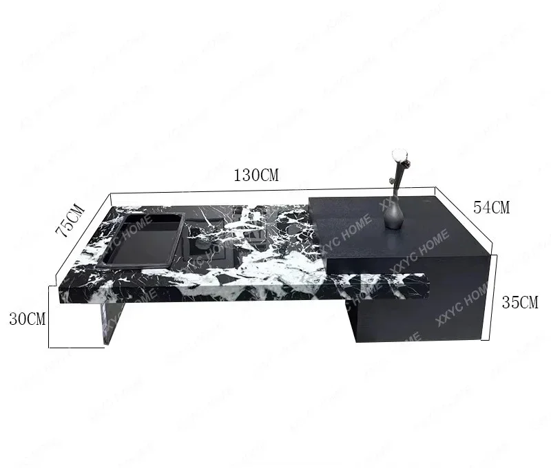 A Light luxury marble telescopic coffee table living room simple rectangular coffee table
A Light luxury marble telescopic coffee table living room simple rectangular coffee table