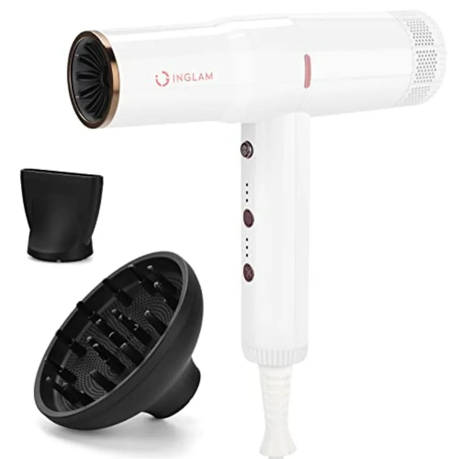 Professional hair dryer for home and salon use, ceramic-coated, black, 110, 000 RPM high-speed motor with negative ion technolo
Professional hair dryer for home and salon use, ceramic-coated, black, 110, 000 RPM high-speed motor with negative ion technolo