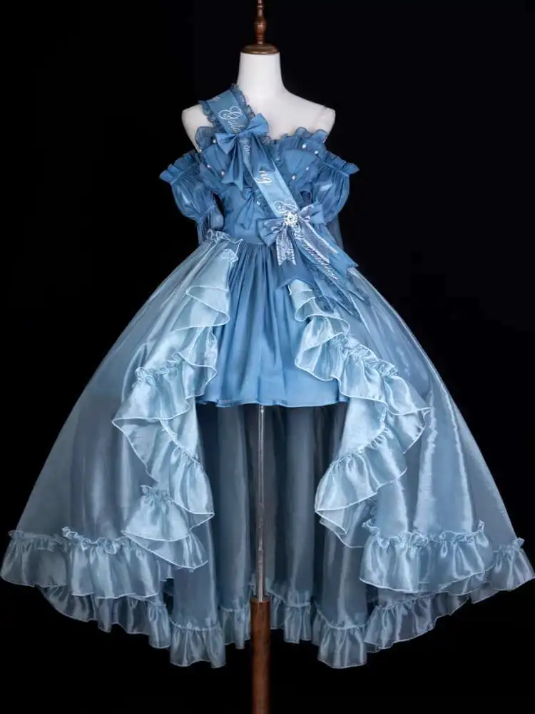 Mermaid Lolita Sweet Flower Wedding Ceremonial Dress Magnificent Western Style Clothes Princess Dress Blue Banquet Dinner Party
Mermaid Lolita Sweet Flower Wedding Ceremonial Dress Magnificent Western Style Clothes Princess Dress Blue Banquet Dinner Party