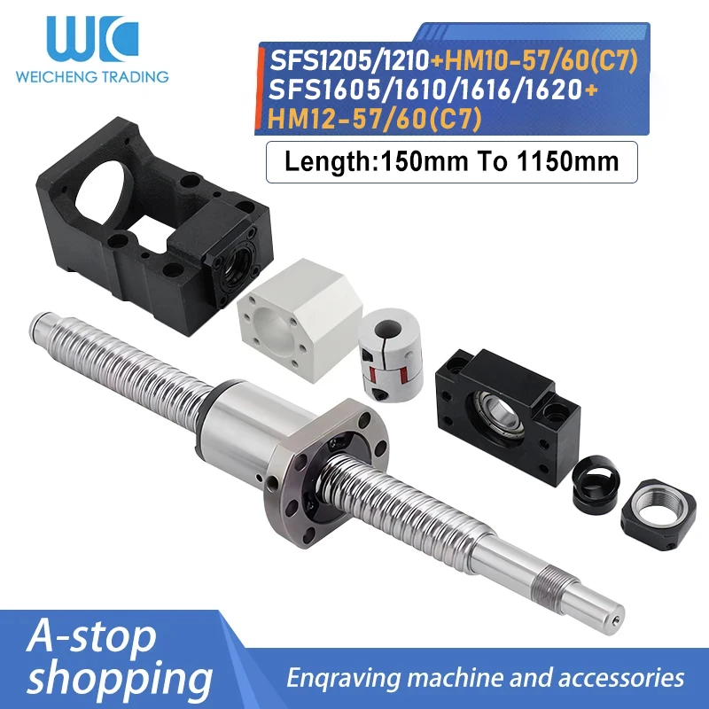 Ball Screw Nut SFS12/16 Series+BF10/12+DSG12H/DSG16H+Coupler For Nema23/24 Stepper/Servo Motor
Ball Screw Nut SFS12/16 Series+BF10/12+DSG12H/DSG16H+Coupler For Nema23/24 Stepper/Servo Motor