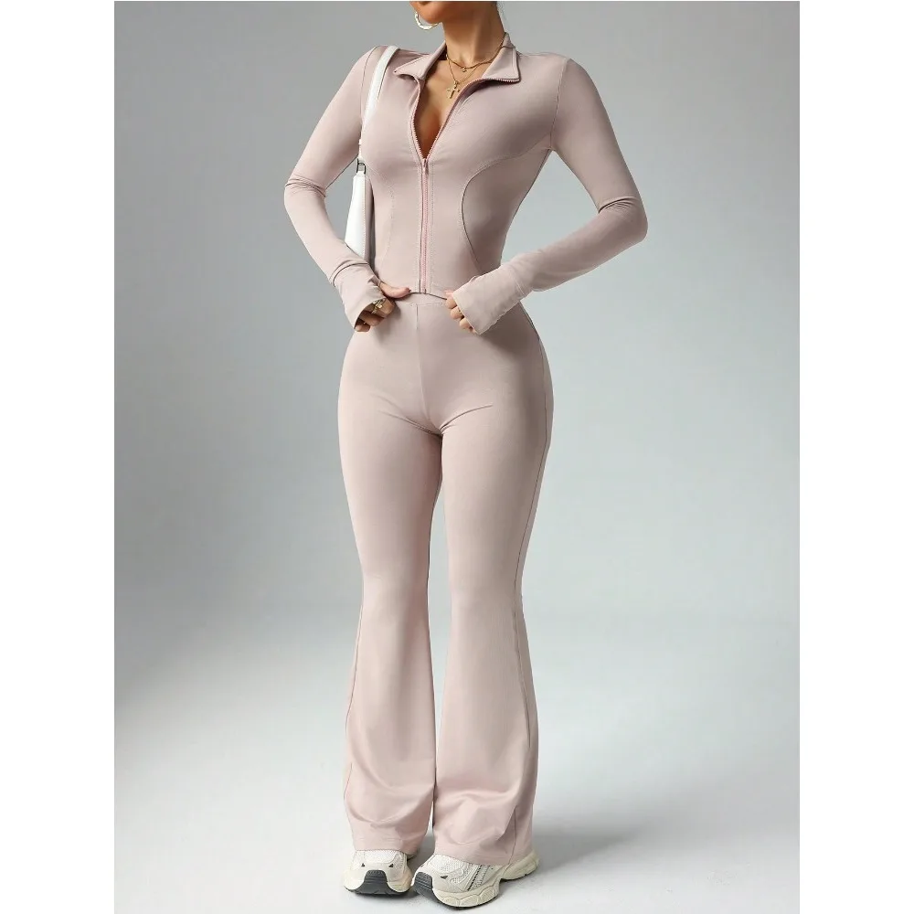 Women's Solid Color Long Sleeve And Long Pants Slim Fit Activewear Set
Women's Solid Color Long Sleeve And Long Pants Slim Fit Activewear Set