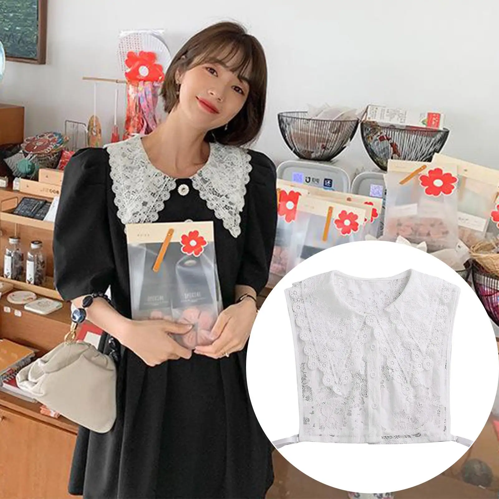 Collar Detachable Lace Collar Blouse Half Shirt Adjustable False Collar for Women Ladies Clothes Decorative Accessories
Collar Detachable Lace Collar Blouse Half Shirt Adjustable False Collar for Women Ladies Clothes Decorative Accessories