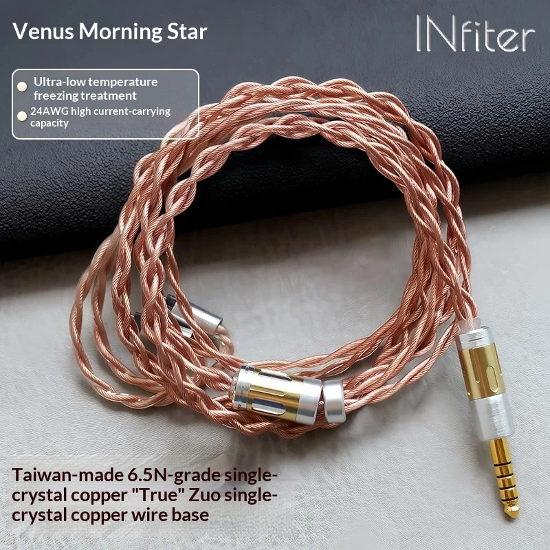 INFITER Startling Star 6.5N Grade Cryogenic Headphone Upgrade Cable Monocrystalline Copper Headphone Cable Low Frequency
INFITER Startling Star 6.5N Grade Cryogenic Headphone Upgrade Cable Monocrystalline Copper Headphone Cable Low Frequency