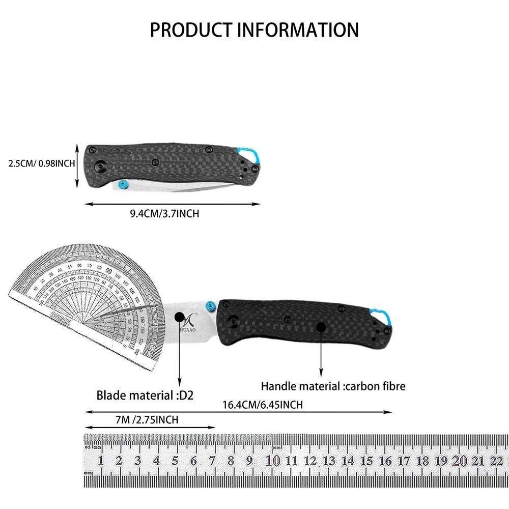 Huaao 535 EDC Folding Knife Carbon Fiber Handle & D2 Steel Blade Perfect Tool for Outdoor Camping Hunting Knives
Huaao 535 EDC Folding Knife Carbon Fiber Handle & D2 Steel Blade Perfect Tool for Outdoor Camping Hunting Knives