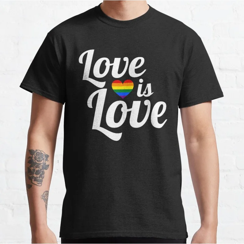Love is Love lgbtq pride month gift clothing Short-sleeve crewneck T-shirt for men large size Adult Tops S-6xl
Love is Love lgbtq pride month gift clothing Short-sleeve crewneck T-shirt for men large size Adult Tops S-6xl