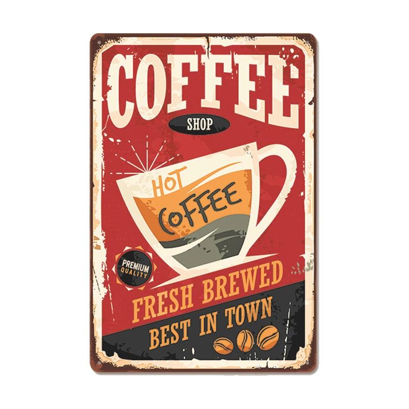 Vintage Fresh Coffee Plaque Metal Tin Sign Retro Drink Coffee Poster Wall Stickers for Cafe Shop Restaurant Home Room Decor 1
Vintage Fresh Coffee Plaque Metal Tin Sign Retro Drink Coffee Poster Wall Stickers for Cafe Shop Restaurant Home Room Decor 1