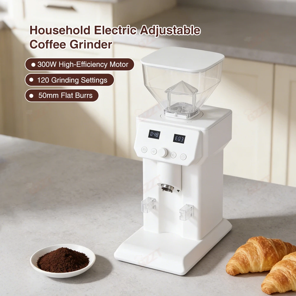 GZZT FA400 Adjustable Electric Coffee Grinder with Automatic Powder Vibration 50MM Flat Burr 500g Hopper Timing Grinding Machine
GZZT FA400 Adjustable Electric Coffee Grinder with Automatic Powder Vibration 50MM Flat Burr 500g Hopper Timing Grinding Machine