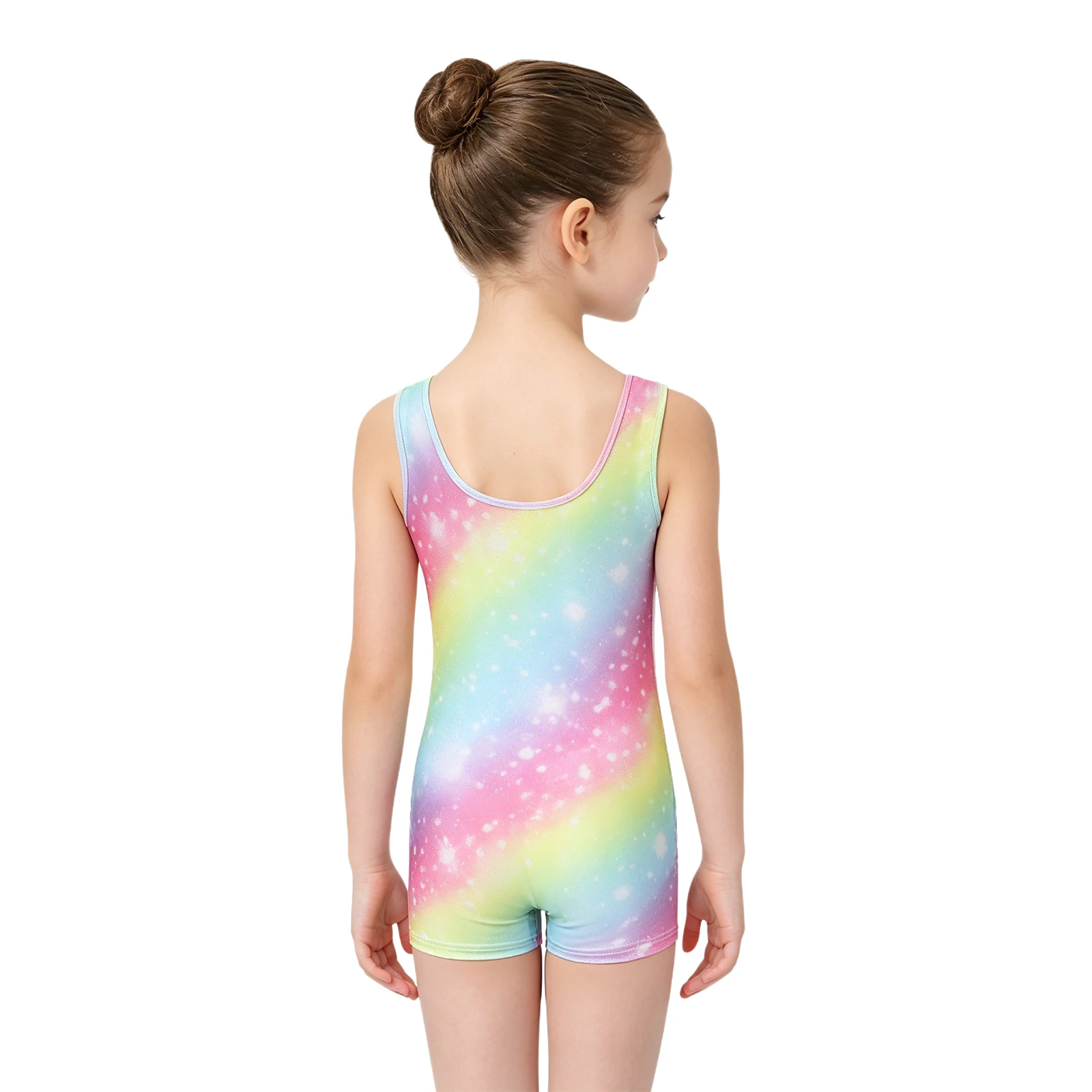 Kids Girls Gymnastics Ballet Performance Costume Sleeveless Rainbow Leotard Round Neck Bodysuit for Gymnastics Class Daily Wear
Kids Girls Gymnastics Ballet Performance Costume Sleeveless Rainbow Leotard Round Neck Bodysuit for Gymnastics Class Daily Wear
