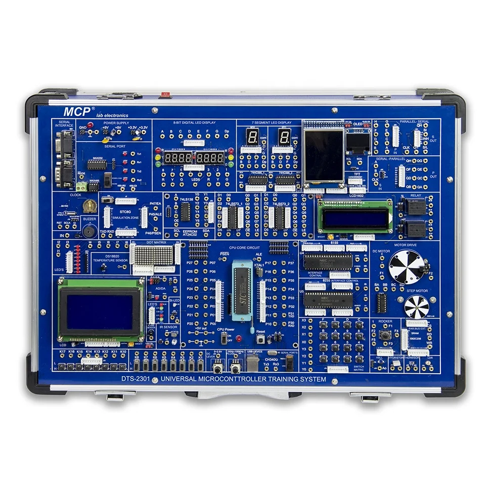 MCP DTS-2301 - UNIVERSAL MICROCONTROLLER TRAINING SYSTEM 51, AVR, PIC EDUCATIONAL
MCP DTS-2301 - UNIVERSAL MICROCONTROLLER TRAINING SYSTEM 51, AVR, PIC EDUCATIONAL
