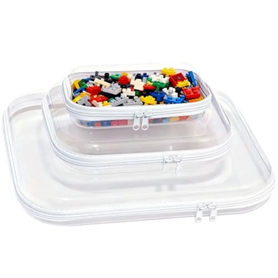 3PCS Clear Hard Plastic Zipper Case, Double Zippers Hard Pouch, Portable Travel Organizer Bin Clear Makeup Bag for Toy Storage,
3PCS Clear Hard Plastic Zipper Case, Double Zippers Hard Pouch, Portable Travel Organizer Bin Clear Makeup Bag for Toy Storage,