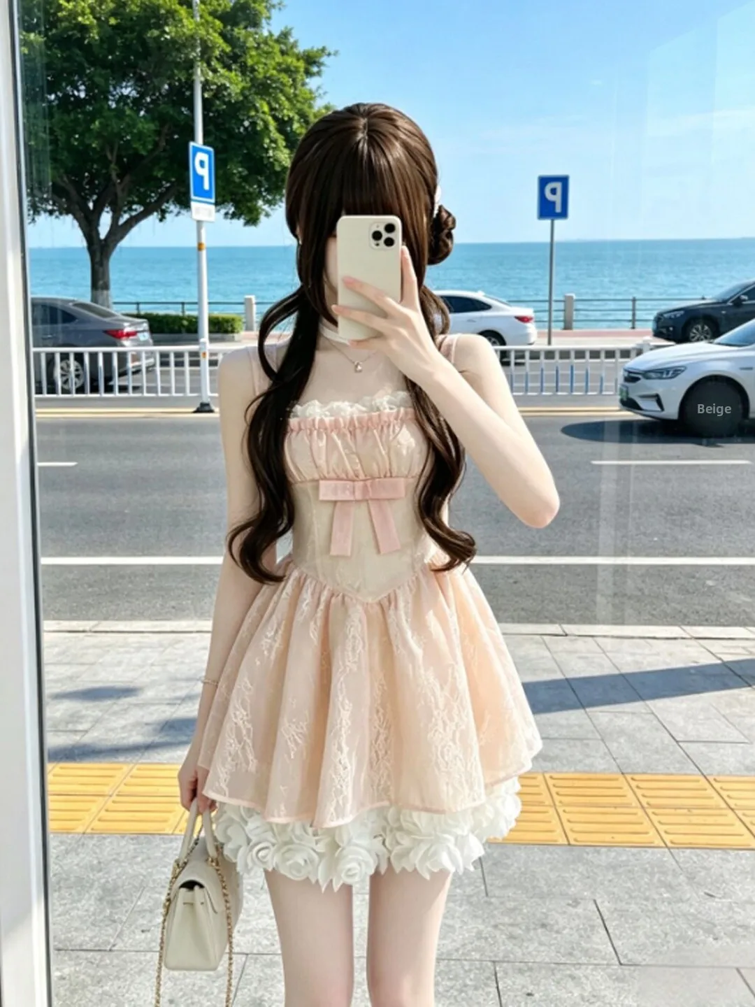 Princess Style Knot Puffy Short Skirt Dress Unique Beautiful Summer Fashion High Waist Lace French Style Cotton Dress
Princess Style Knot Puffy Short Skirt Dress Unique Beautiful Summer Fashion High Waist Lace French Style Cotton Dress