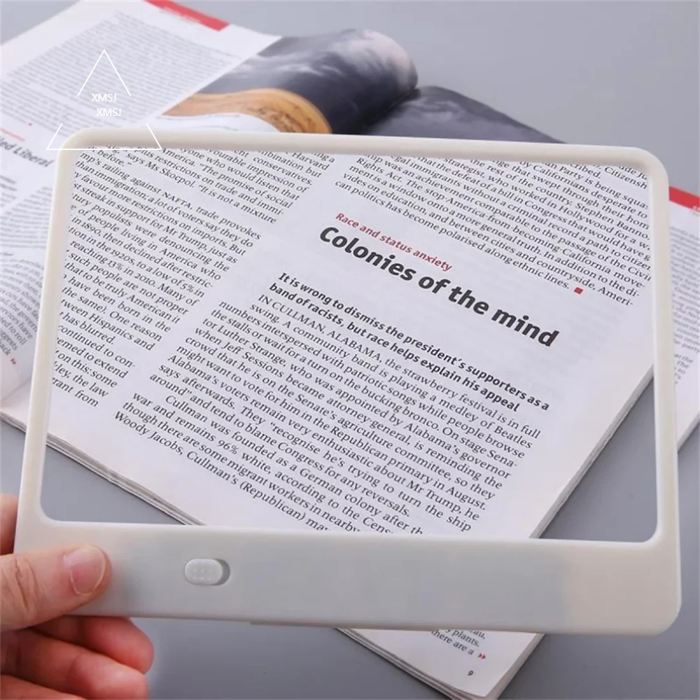 XMSJ 3X Reading Magnifier Large Full Page Magnifying Sheet with LED Lights Lightweight For Books Kids Seniors Reading 2025 NEW 
XMSJ 3X Reading Magnifier Large Full Page Magnifying Sheet with LED Lights Lightweight For Books Kids Seniors Reading 2025 NEW