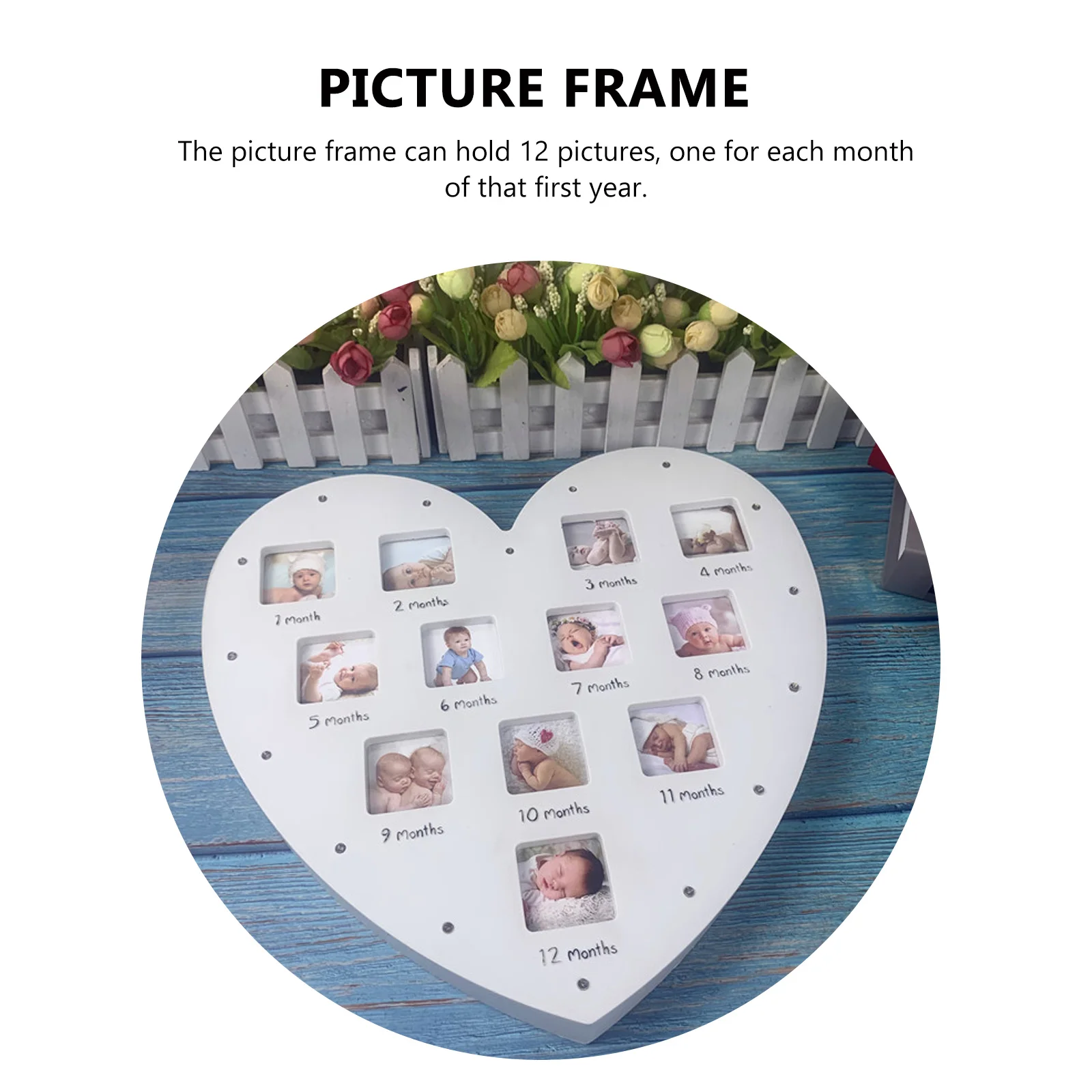 1pc Acrylic Baby Growth Record Heart Shape Photo Holder Wall Picture Frame for First Year Keepsake Gifts
1pc Acrylic Baby Growth Record Heart Shape Photo Holder Wall Picture Frame for First Year Keepsake Gifts