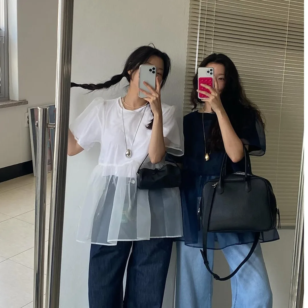 Nimo Home Two-Tone round Neck Mesh Back-Tie Shirt Loose Fit Short Sleeve Polyester Fiber Women's Fashion Summer Shirt
Nimo Home Two-Tone round Neck Mesh Back-Tie Shirt Loose Fit Short Sleeve Polyester Fiber Women's Fashion Summer Shirt