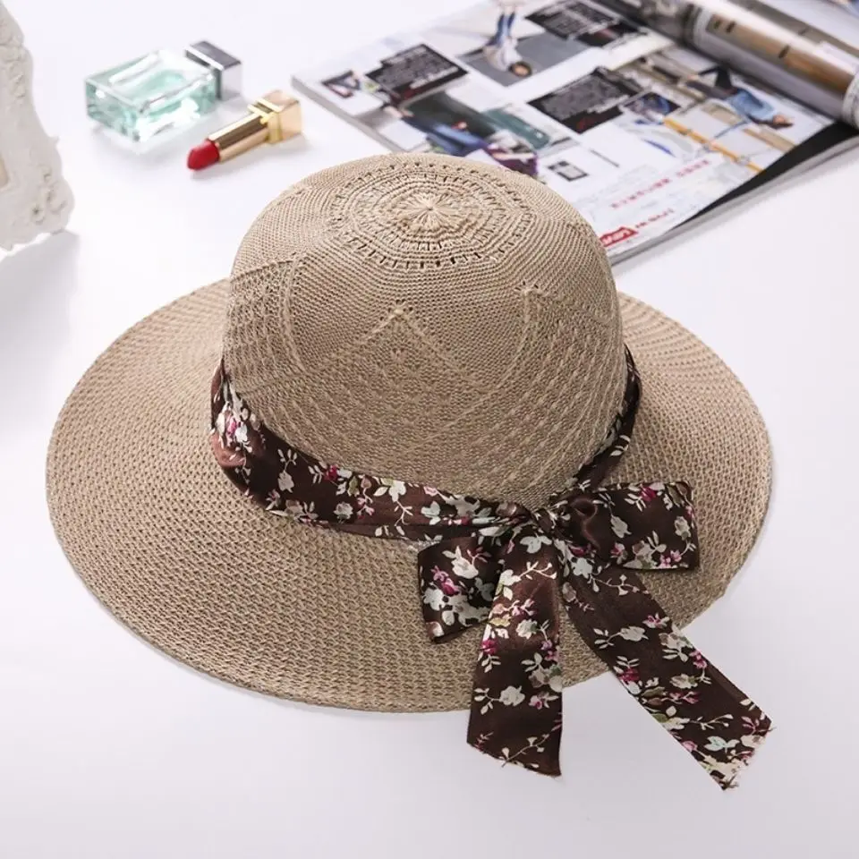 Summer Sun Protection Straw Hat Sun Hats Wide Brim Women Hats Ladies Panama Caps Bowknot Ribbon Girls Outdoor Travel Cap Female
Summer Sun Protection Straw Hat Sun Hats Wide Brim Women Hats Ladies Panama Caps Bowknot Ribbon Girls Outdoor Travel Cap Female
