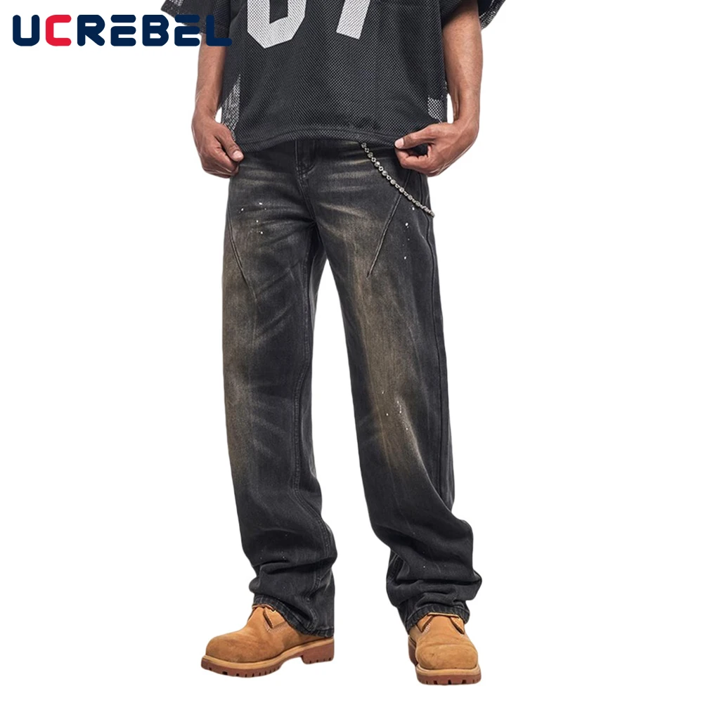 Splash ink Moustache Effect Jeans Mens Retro High Street Washed Distressed Loose Wide leg Straight Denim Pants Men
Splash ink Moustache Effect Jeans Mens Retro High Street Washed Distressed Loose Wide leg Straight Denim Pants Men
