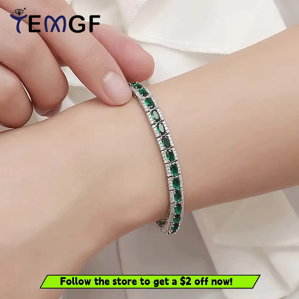 TEMGF 3*5mm Green Spinel Bracelet S925 Sterling Silver Chain for Women Girls Party Sparkling Fine Jewelry Fashion Birthday Gifts
TEMGF 3*5mm Green Spinel Bracelet S925 Sterling Silver Chain for Women Girls Party Sparkling Fine Jewelry Fashion Birthday Gifts