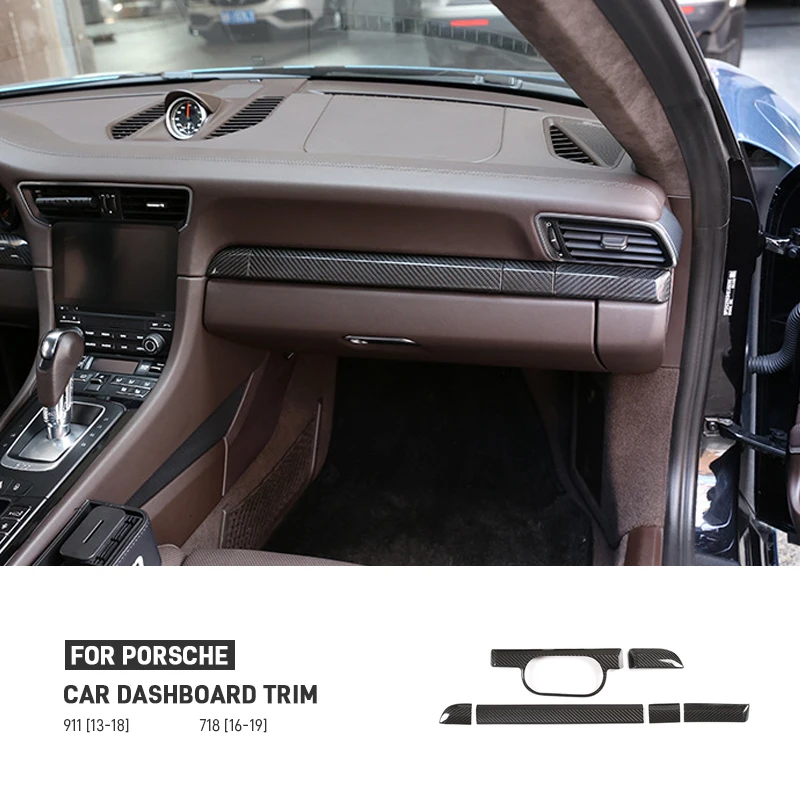 For Porsche 911 2013-2018 718 Boxster Cayman 2016-2019 Dry Carbon Fiber Car Central Control Dashboard Trim Dashboard Panel Strip
For Porsche 911 2013-2018 718 Boxster Cayman 2016-2019 Dry Carbon Fiber Car Central Control Dashboard Trim Dashboard Panel Strip