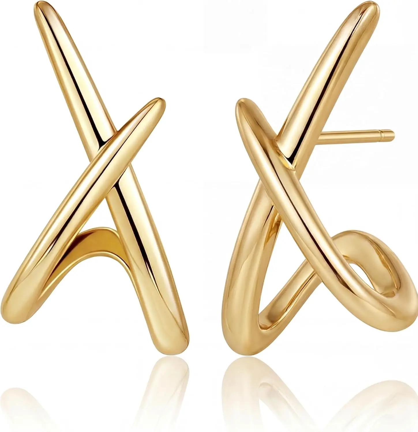 Trendy Gold Earrings for Women, 14K Studs Dainty Minimalist Hypoallergenic Gifts
Trendy Gold Earrings for Women, 14K Studs Dainty Minimalist Hypoallergenic Gifts