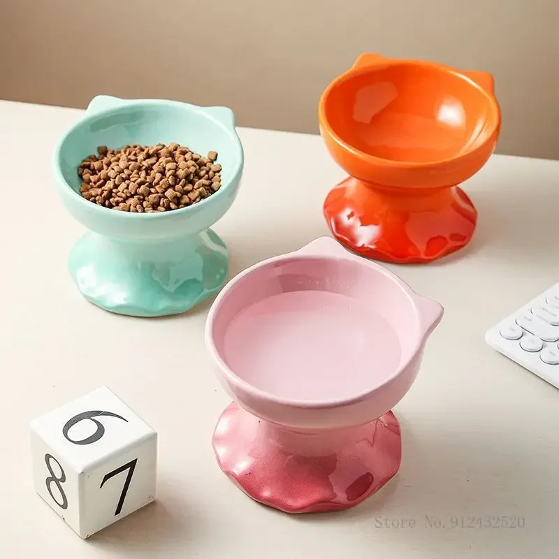 Creative Gradient Color Ceramic Protection Bowl Cervical Neck Flat Inclined Mouth Eating Drinking Water Dog Basin, Cat Bowl, 1Pc
Creative Gradient Color Ceramic Protection Bowl Cervical Neck Flat Inclined Mouth Eating Drinking Water Dog Basin, Cat Bowl, 1Pc