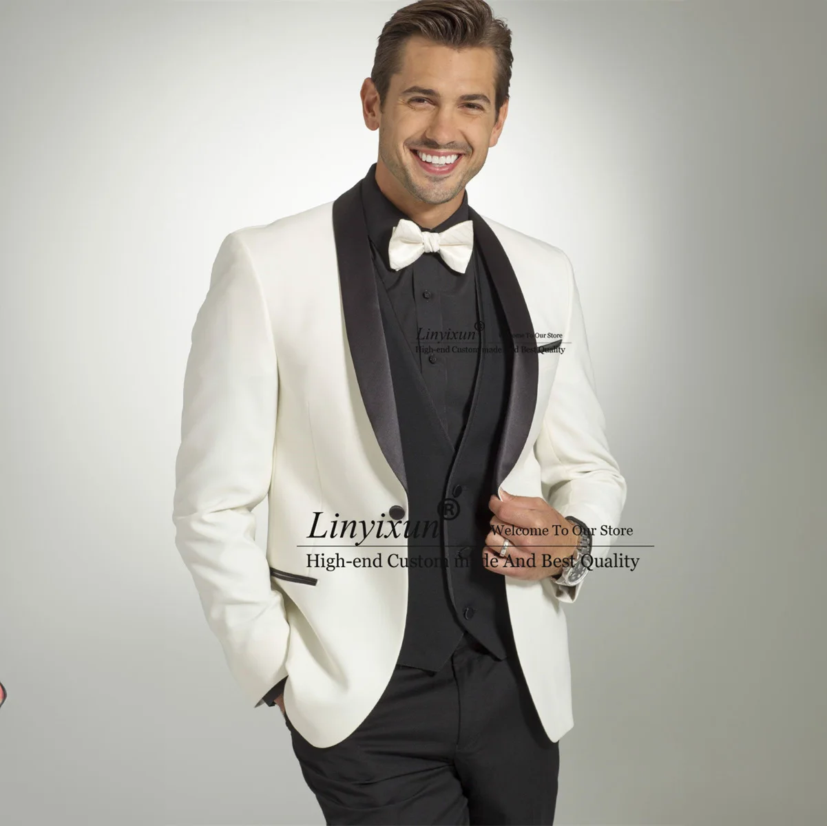 Men Suits Shawl Lapel Groom Wedding Tuxedos 3 Pieces Sets Business Male Blazers Slim Fit Bridegroom Terno Masculinos Completo
Men Suits Shawl Lapel Groom Wedding Tuxedos 3 Pieces Sets Business Male Blazers Slim Fit Bridegroom Terno Masculinos Completo