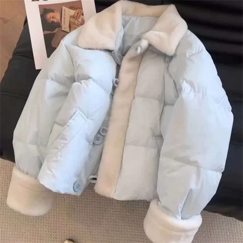 Lamb Splicing Cotton Jacket Women Autumn Winter Coat New Thick Short Warm Loose Bread Cotton-padded Clothes Female Outerwear
Lamb Splicing Cotton Jacket Women Autumn Winter Coat New Thick Short Warm Loose Bread Cotton-padded Clothes Female Outerwear