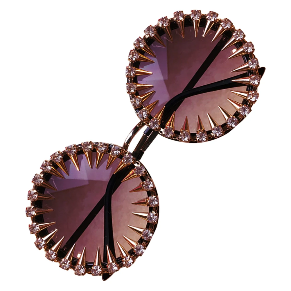 Rhinestone Vintage Sunglasses Women Rivet Eyewear Photo Prop PC Material Lightweight Summer Travel Round Frame Fashion Glasses
Rhinestone Vintage Sunglasses Women Rivet Eyewear Photo Prop PC Material Lightweight Summer Travel Round Frame Fashion Glasses