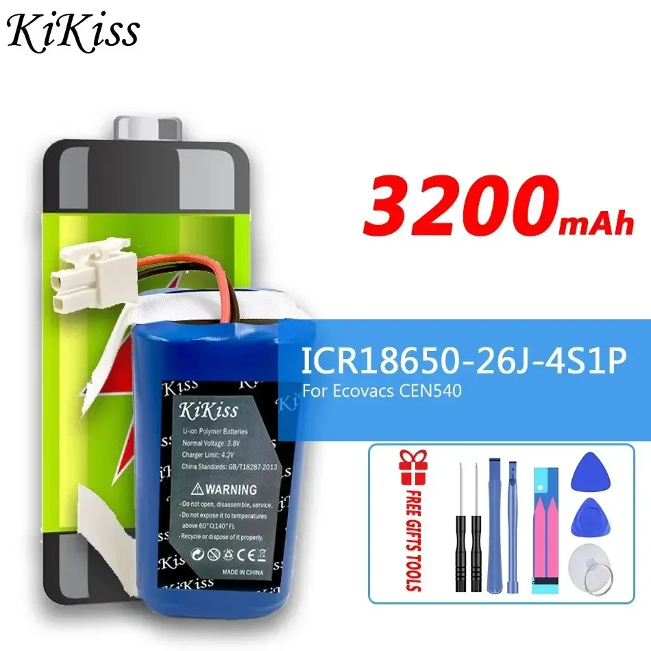 3200mAh Robotic Vacuum Cleaner Battery For Ecovacs ICR18650-26J-4S1P CEN540 546 550 640 663 665 ICR1865026J4S1P High-Efficiency
3200mAh Robotic Vacuum Cleaner Battery For Ecovacs ICR18650-26J-4S1P CEN540 546 550 640 663 665 ICR1865026J4S1P High-Efficiency