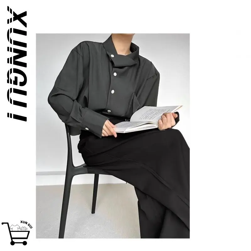 Foufurieux Spring New Chinese Retro Irregular Collar High-end White Shirt Men Clothing Long Sleeve Loose Casual Shirt Men Tops
Foufurieux Spring New Chinese Retro Irregular Collar High-end White Shirt Men Clothing Long Sleeve Loose Casual Shirt Men Tops
