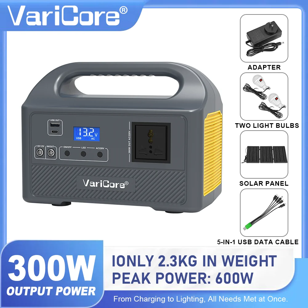 12V 150W 300W Portable Power Station 12.8V LiFeP04 Battery with 220V AC Outlets Solar Panel LED for Outdoor Camping RV Home
12V 150W 300W Portable Power Station 12.8V LiFeP04 Battery with 220V AC Outlets Solar Panel LED for Outdoor Camping RV Home