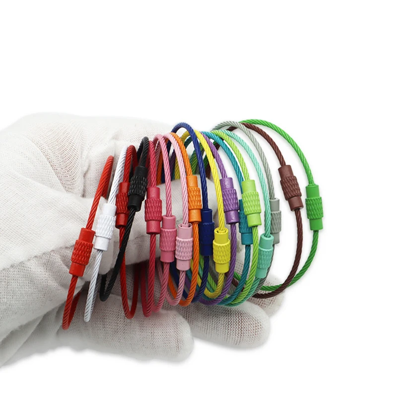 10pcs Stainless Steel Wire Keychain Ring Key Keyring Circle Rope Cable Loop Outdoor Camp Luggage Tag Screw Lock Gadget Accessory
10pcs Stainless Steel Wire Keychain Ring Key Keyring Circle Rope Cable Loop Outdoor Camp Luggage Tag Screw Lock Gadget Accessory