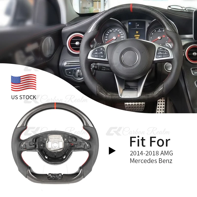 Carbon Fiber Car Steering Wheel With vibration For For Mercedes-Benz C-Class W205 / E-Class W213 / GLC X253 / CLA C117 / GLA X156 / A-Class W176 AMG Style Sport Racing Class Leather Steering Wheel
Carbon Fiber Car Steering Wheel With vibration For For Mercedes-Benz C-Class W205 / E-Class W213 / GLC X253 / CLA C117 / GLA X156 / A-Class W176 AMG Style Sport Racing Class Leather Steering Wheel