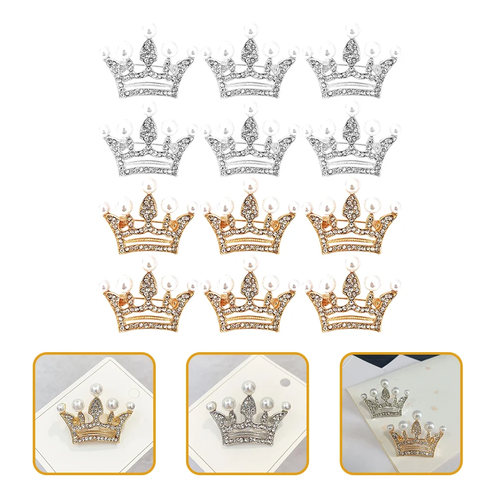12 Pcs Crown Brooch Pin for Backpacks Decoration Alloy Delicate Women Lapel Miss Pins
12 Pcs Crown Brooch Pin for Backpacks Decoration Alloy Delicate Women Lapel Miss Pins
