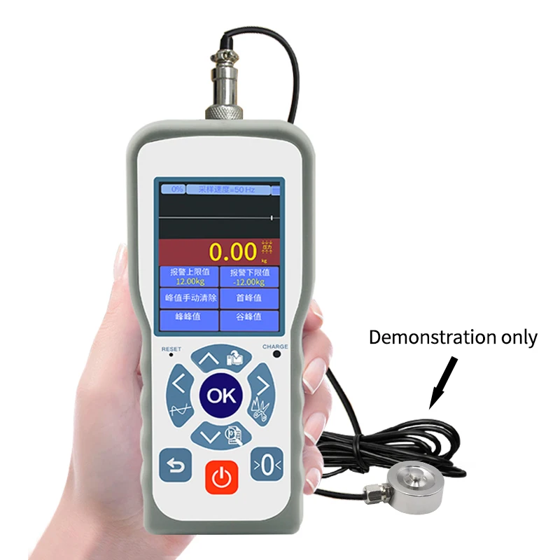 Индикатор тензодатчика Ручной цветной экран Датчик взвешивания Цифровой дисплей Инструмент Двухтактный измеритель силы Портативный динамометр
Индикатор тензодатчика Ручной цветной экран Датчик взвешивания Цифровой дисплей Инструмент Двухтактный измеритель силы Портативный динамометр