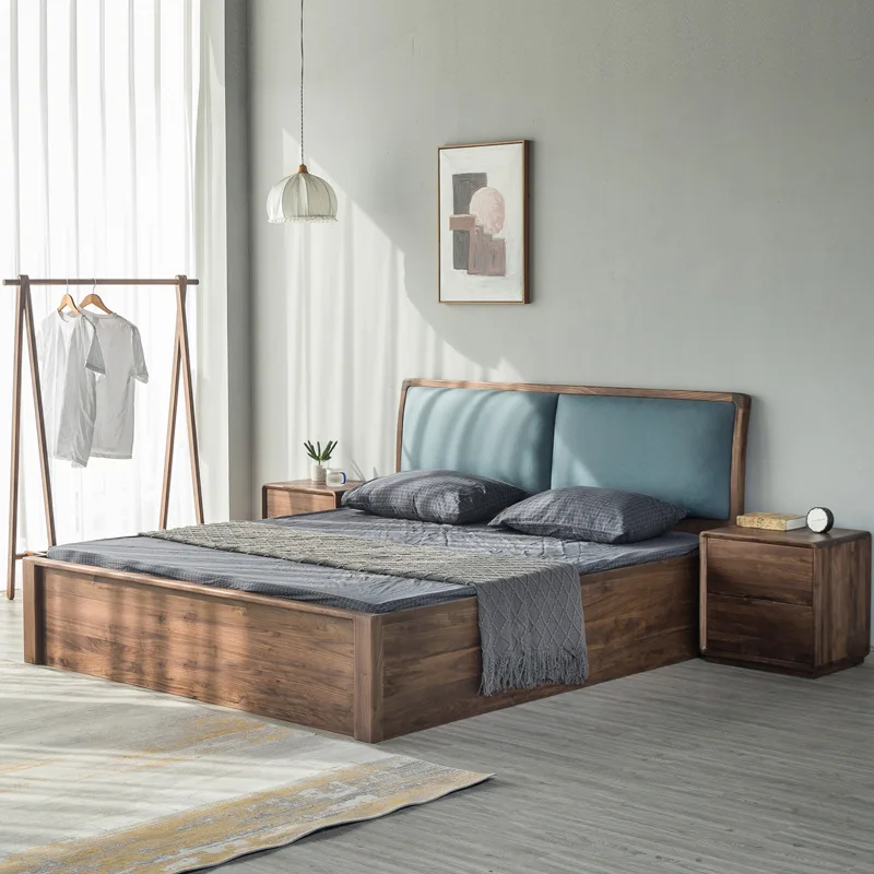 Black walnut solid wood soft bed High box storage air pressure bed 1.8 meters floor bed
Black walnut solid wood soft bed High box storage air pressure bed 1.8 meters floor bed