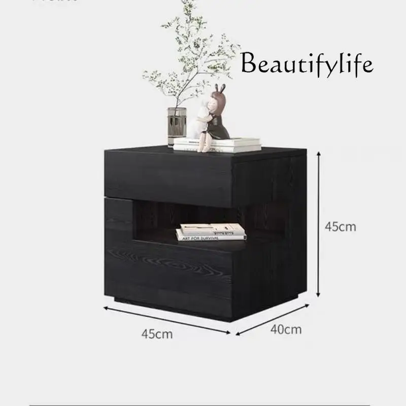 Solid wood bedside table simple and modern new light luxury high-end home bedroom small storage fashion
Solid wood bedside table simple and modern new light luxury high-end home bedroom small storage fashion